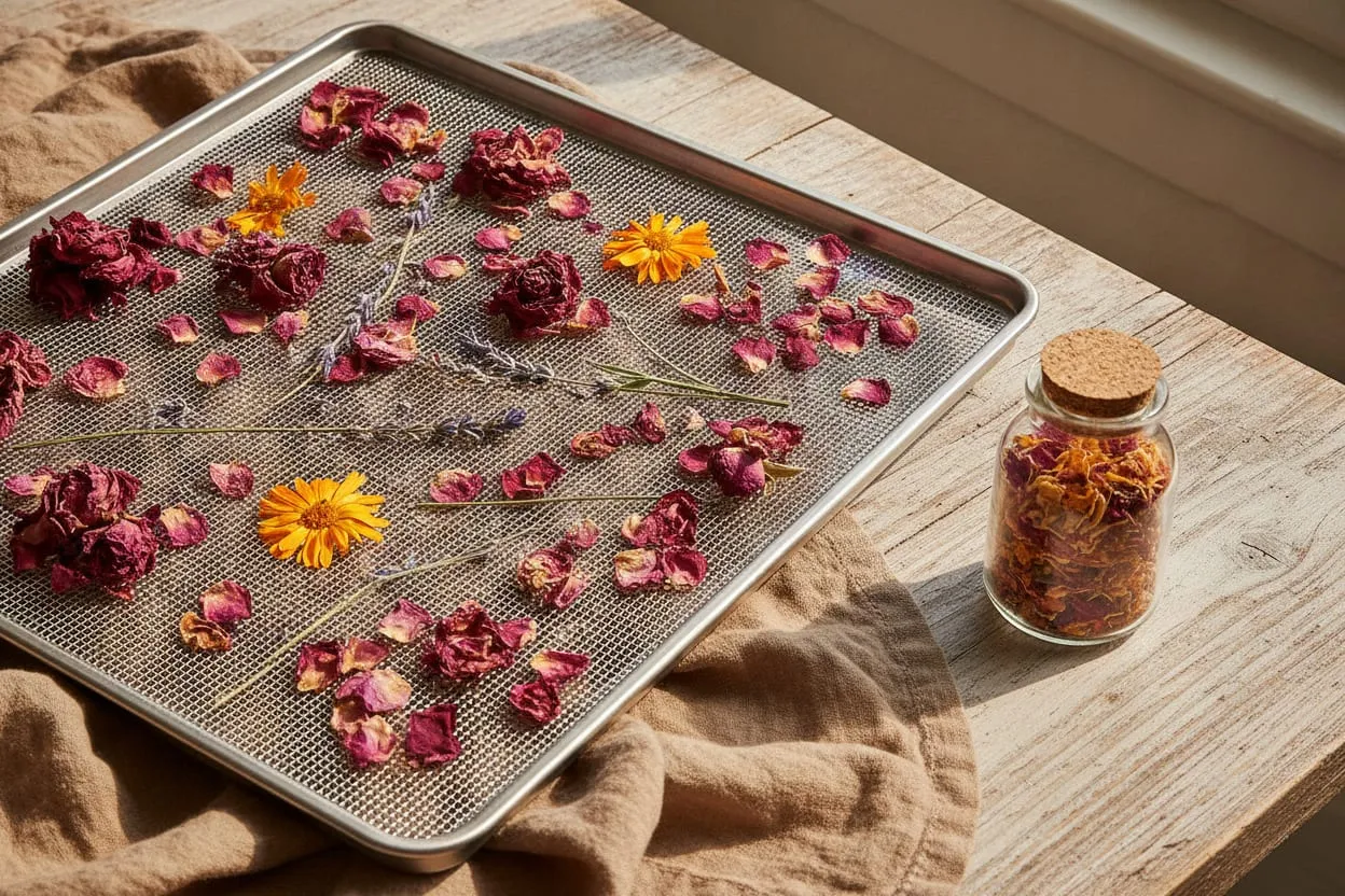 Cómo secar flores en el deshidratador