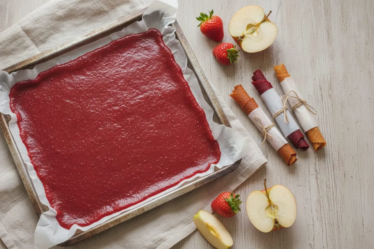Cuero de fruta (rollitos de fruta)