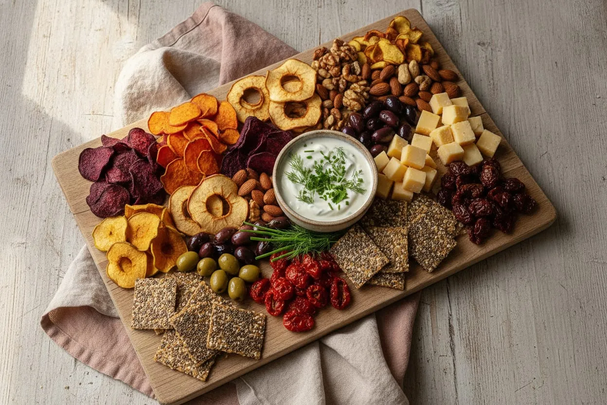 Picada saludable con deshidratados