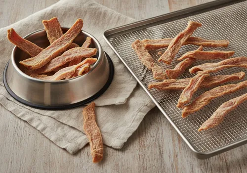 Snacks de pollo deshidratado para perros