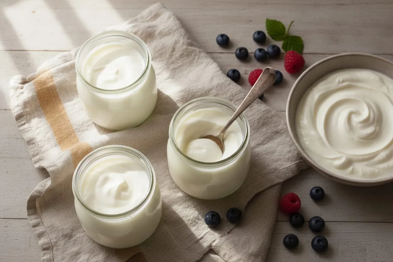 Yogurt casero en el deshidratador (natural y griego)